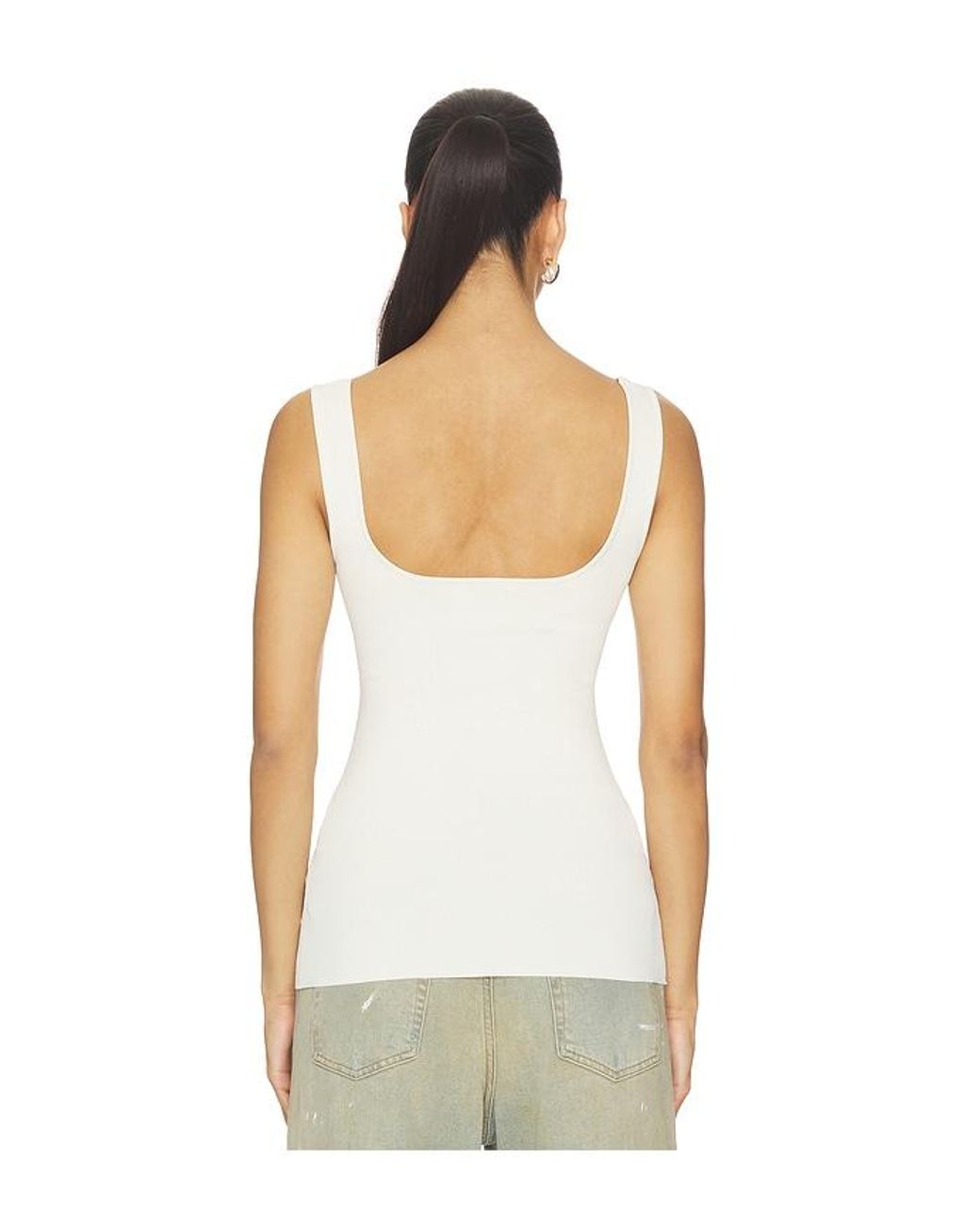 Entire studios White Squared Neck Top