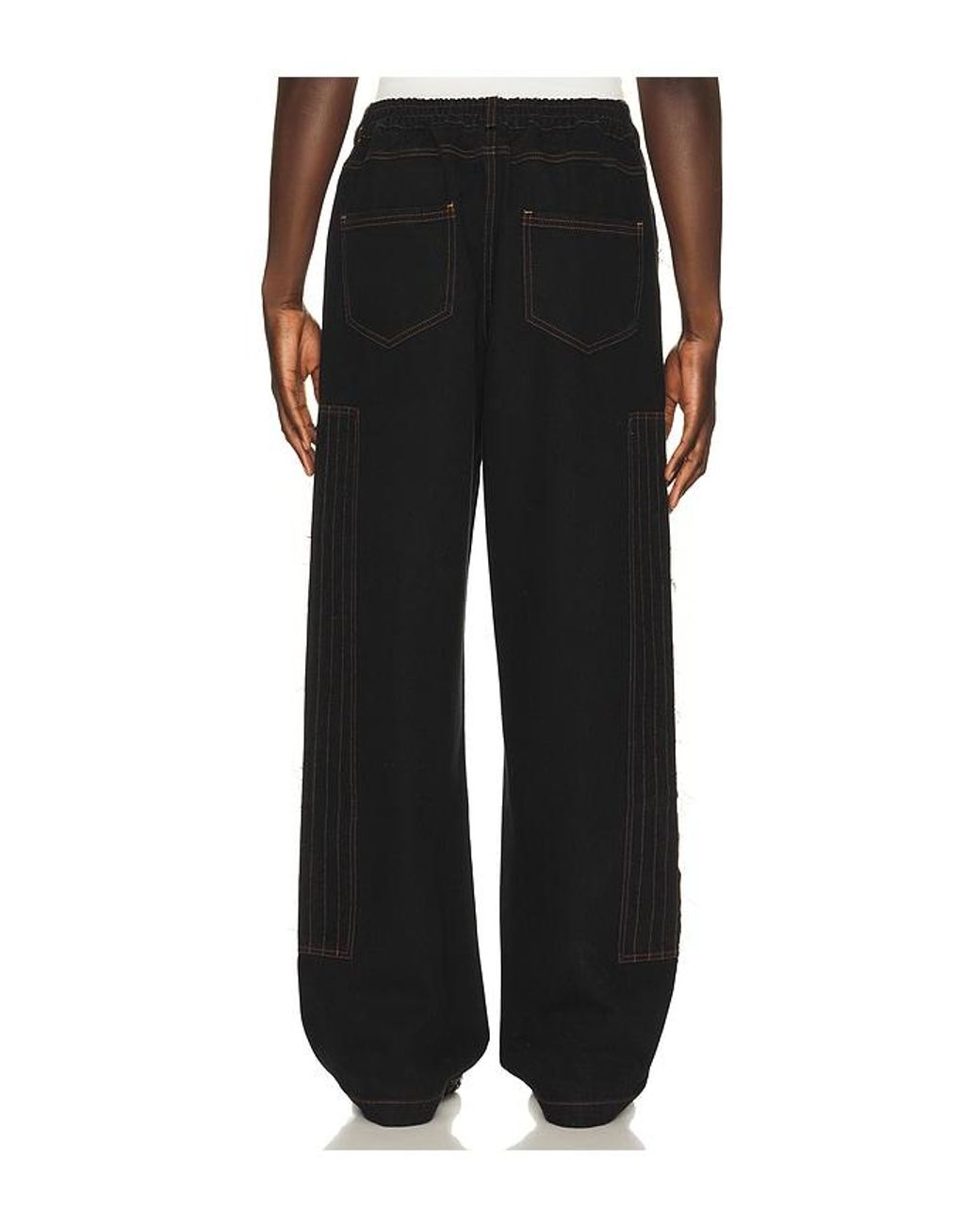 Pas Une Marque Arbeiterhose Distressed Patch in Black für Herren