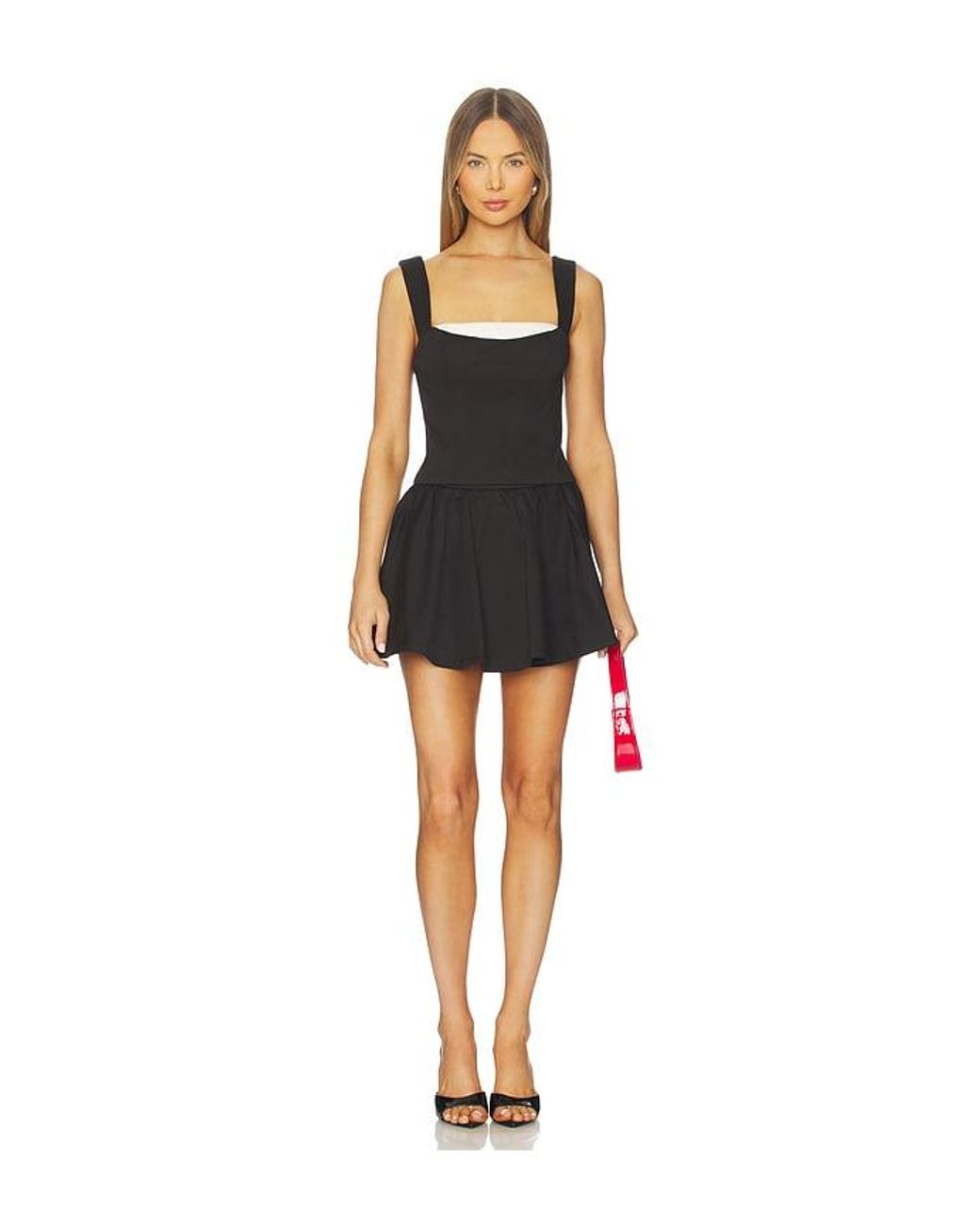 MAJORELLE Black Adria Mini Skirt