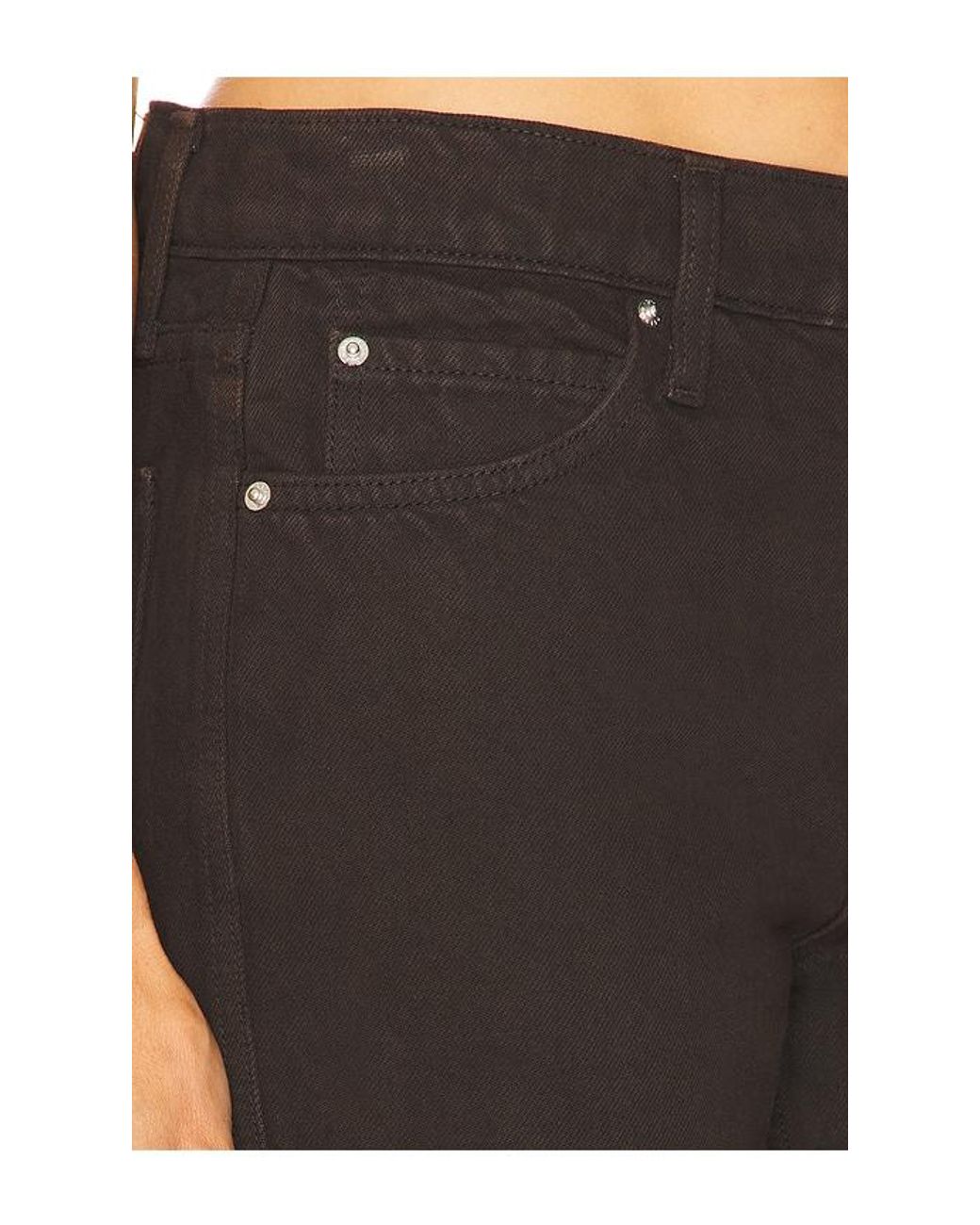 GRLFRND Black Graham Low Rise Straight Twisted Seam