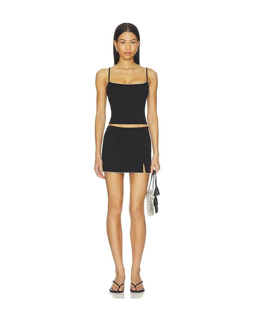 MAJORELLE Black Bonnie Mini Skirt