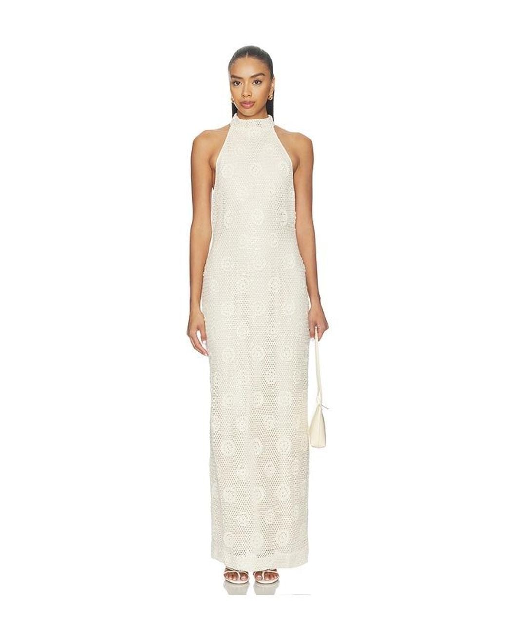 OW Collection White Collette Maxi Dress