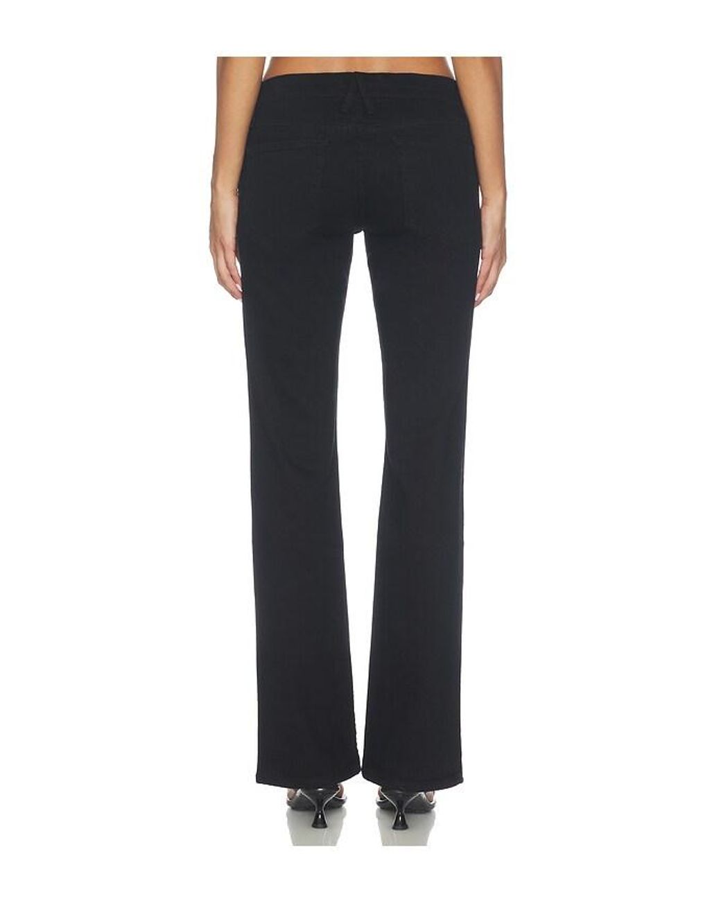 SLVRLAKE Denim Black Olivia Low Rise Boot Jean