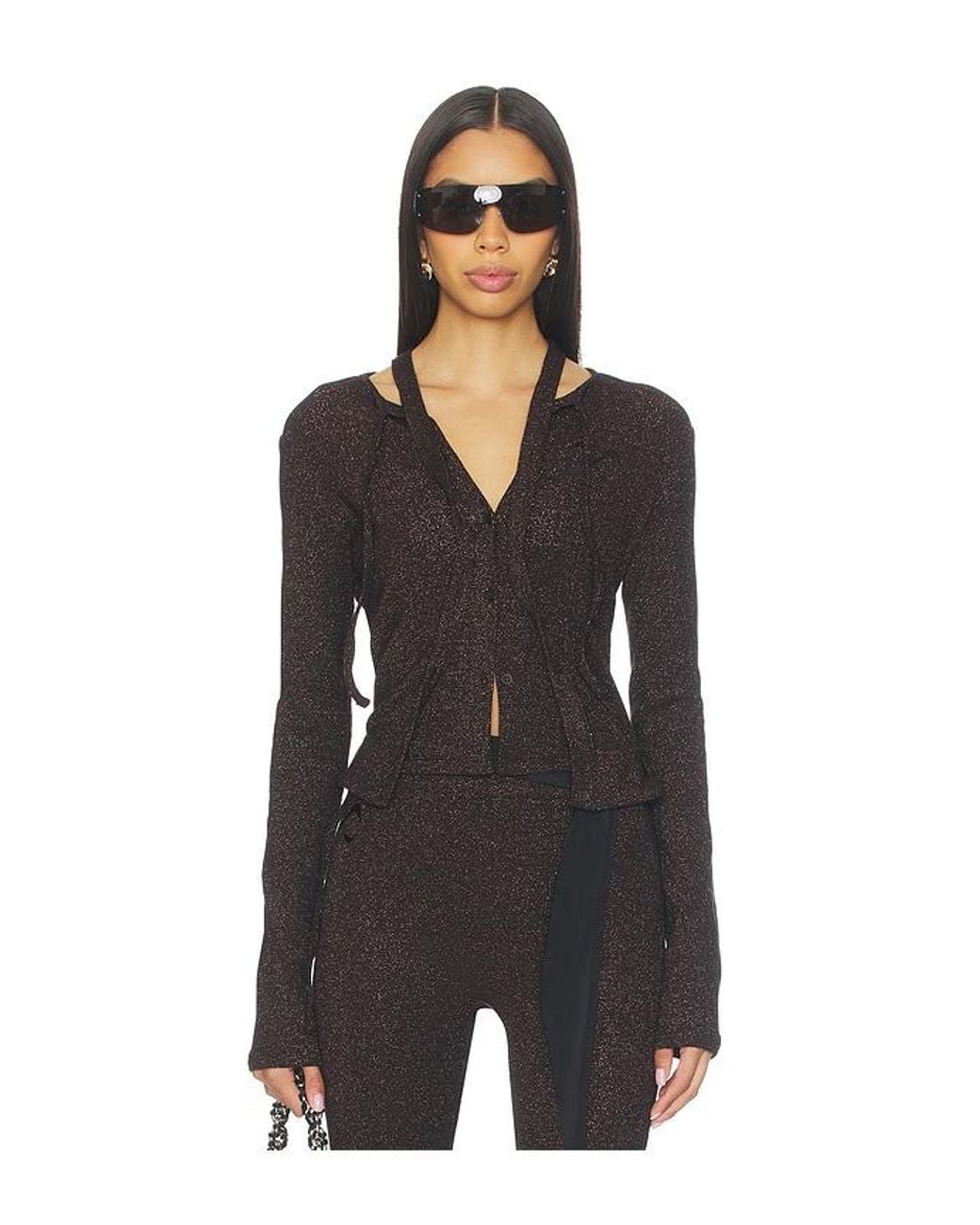 OTTOLINGER Black Double Closure Rib Cardigan