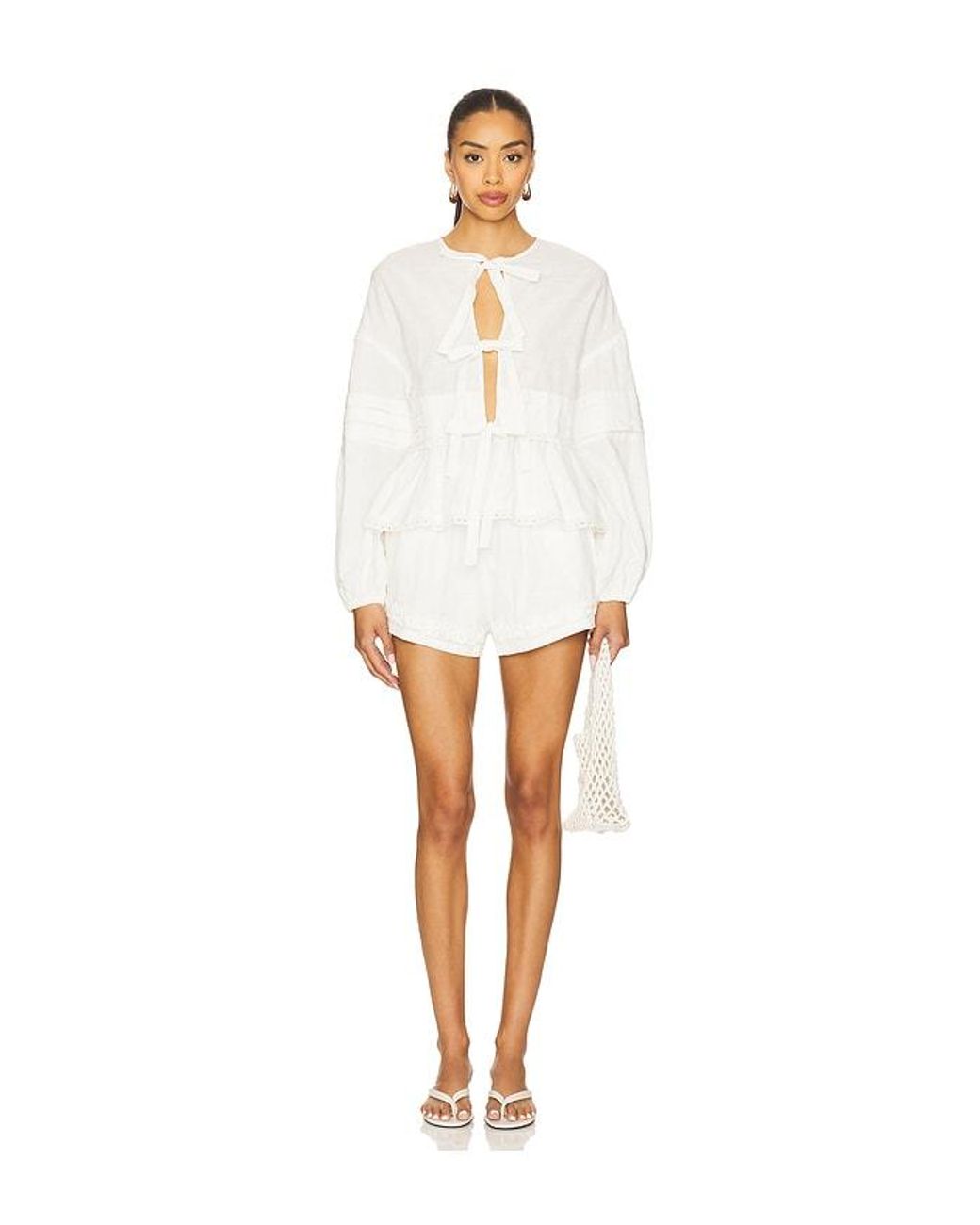 SNDY'S White Ines Short