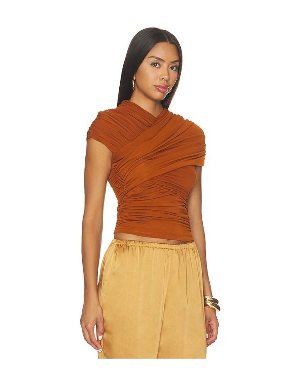 Ronny Kobo Orange Montana Top