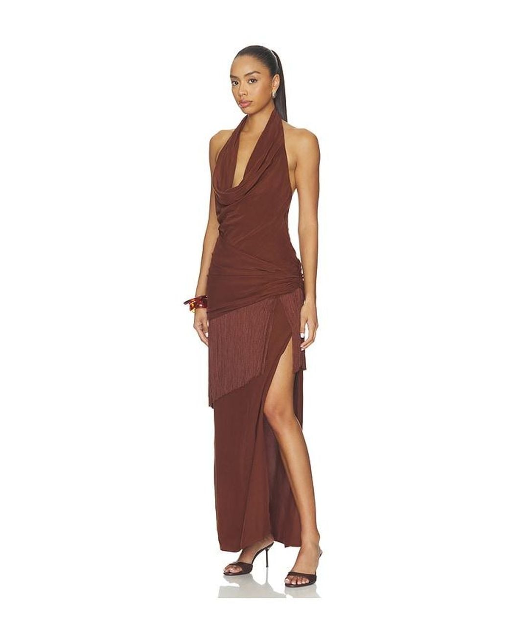 Lovers + Friends Brown Larissa Gown