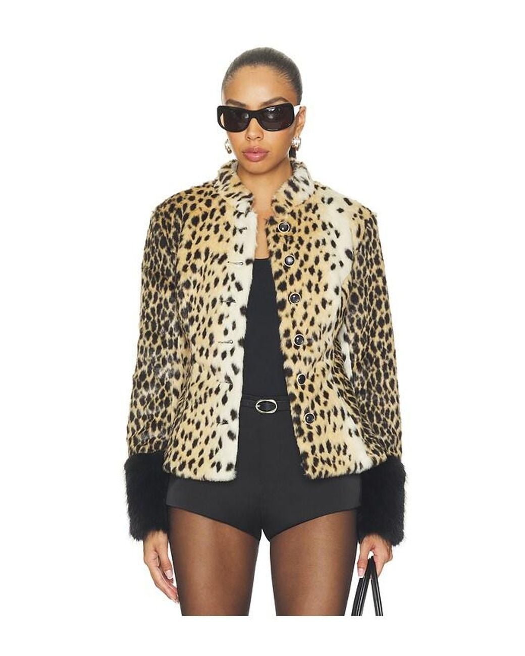 MORE TO COME Multicolor Alivia Faux Fur Jacket