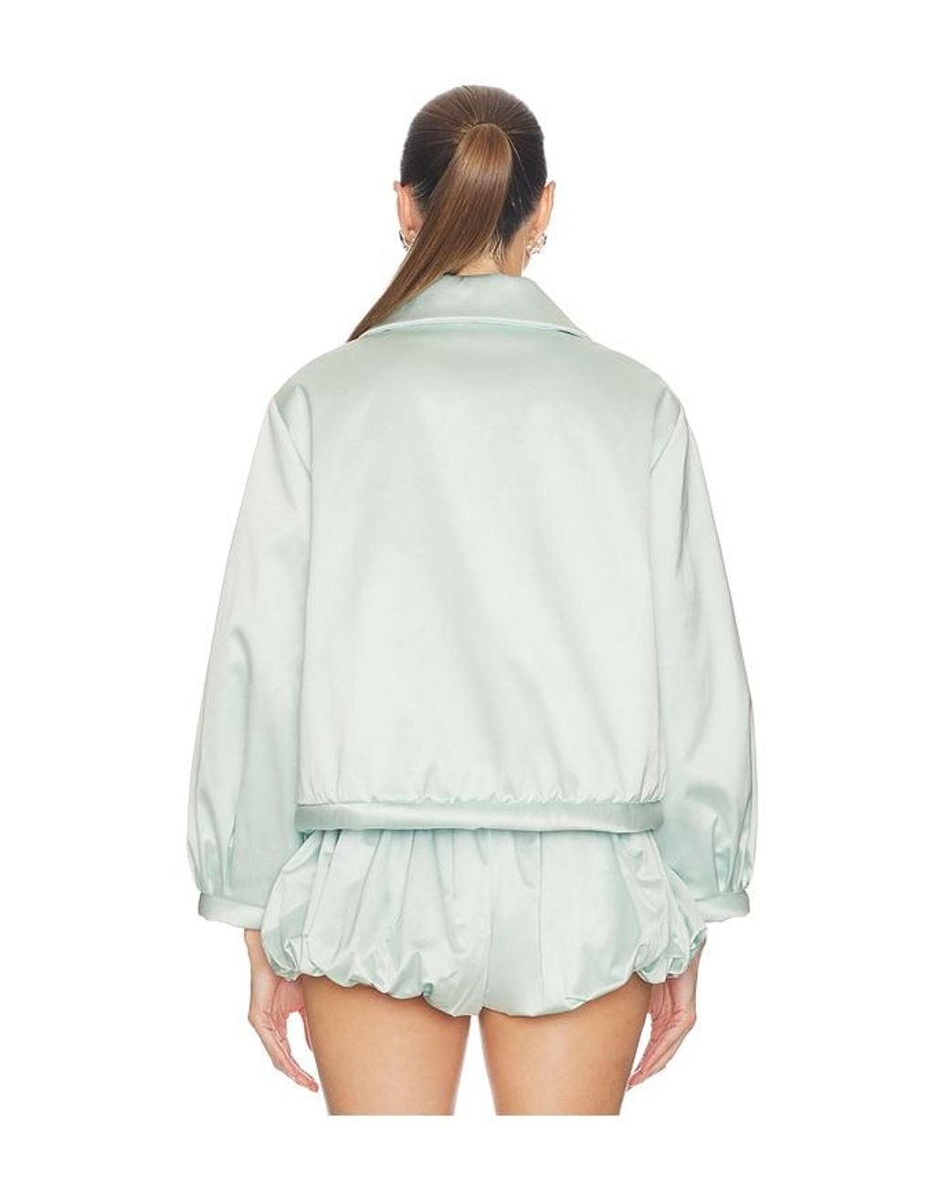 Helsa White Sateen Puff Jacket