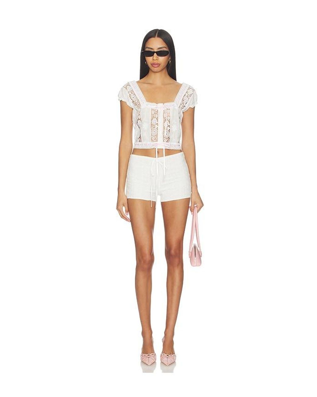 GUIZIO White Emery Blouse