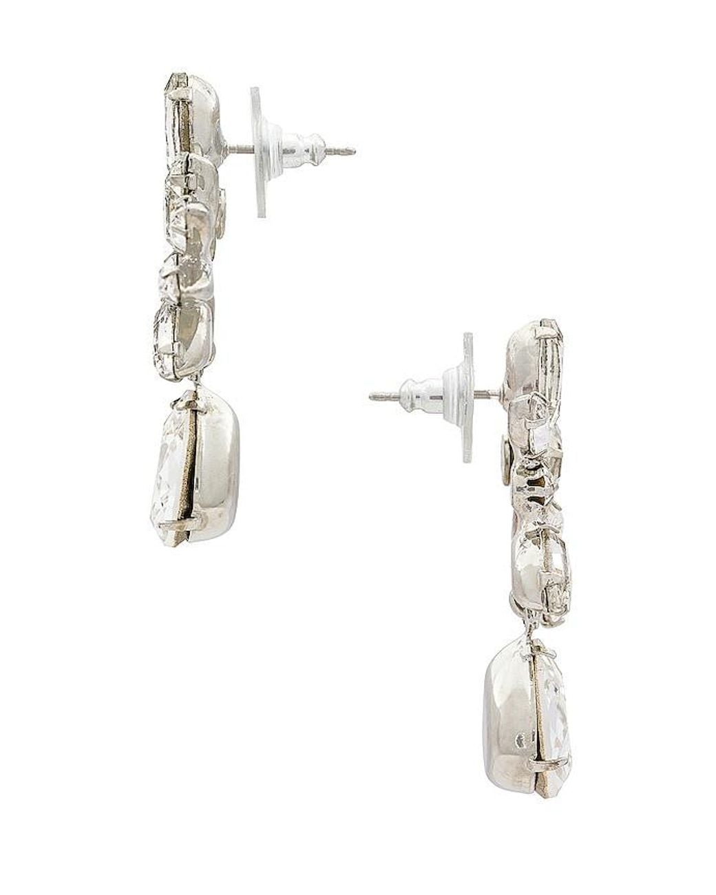 Jennifer Behr White Raelynn Earrings
