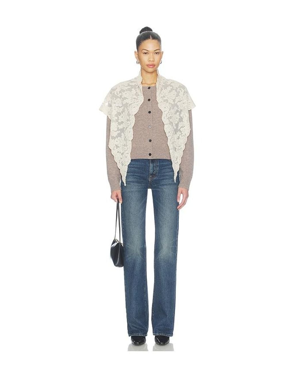Sea Blue Kirra Lace Cardigan With Scarf