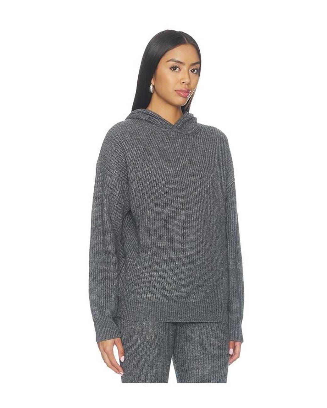 Lovers + Friends Gray Honora Knit Hoodie