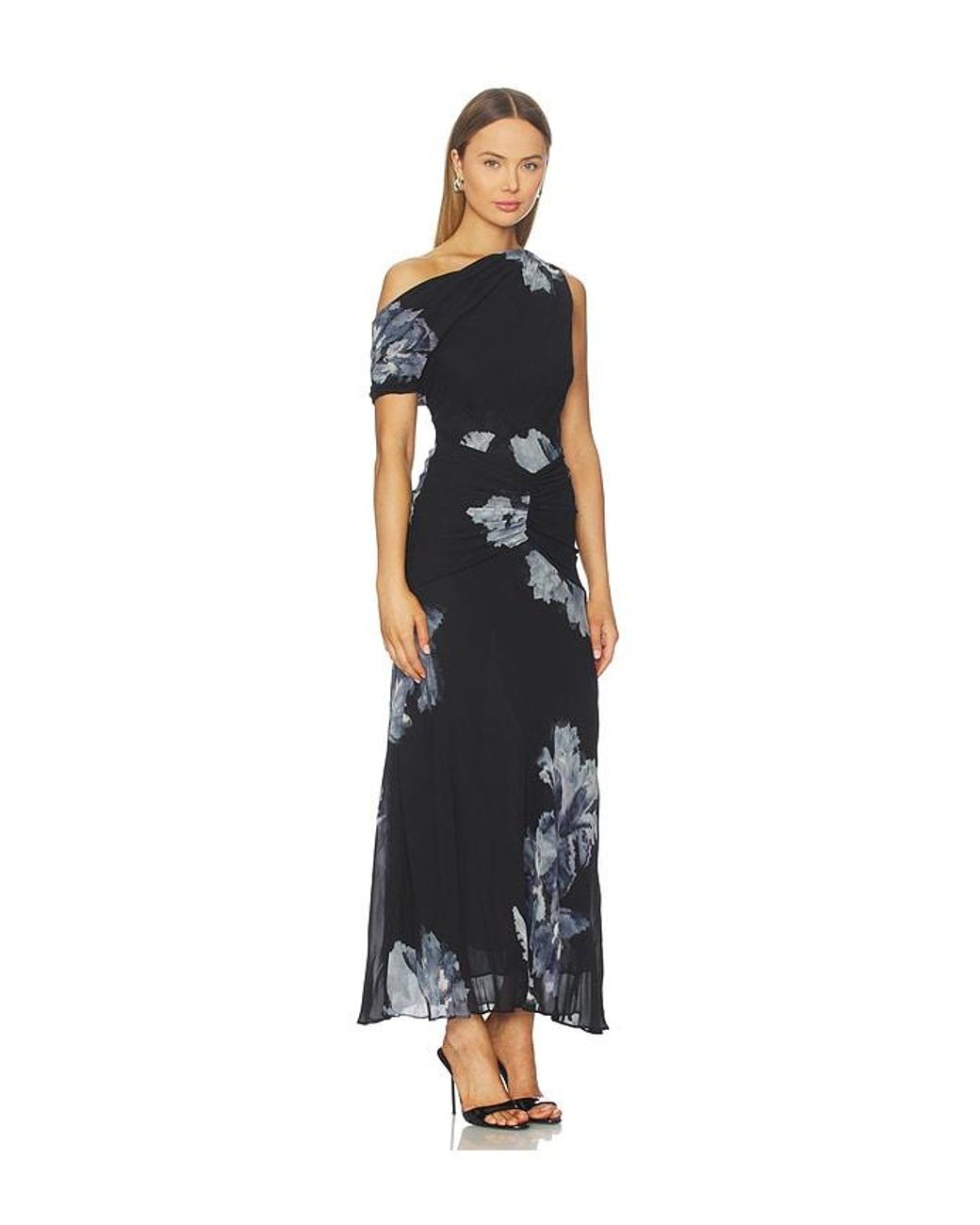 Nicholas Black Elza Off Shoulder Panelled Midi Dress