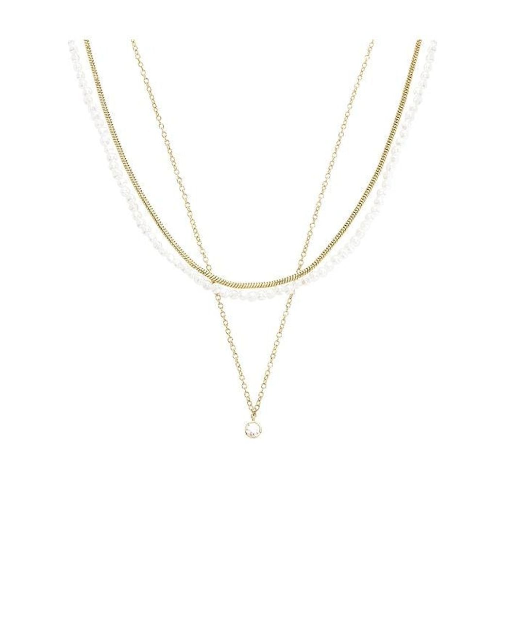 BaubleBar Metallic Rue Waterproof Necklace Set