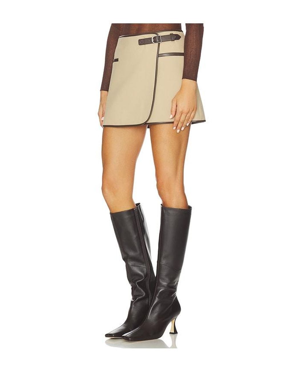 Jonathan Simkhai Natural Sheridan Mini Skirt