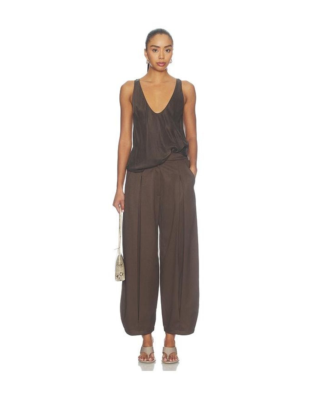 Source Unknown Brown Mika Tuck Trousers