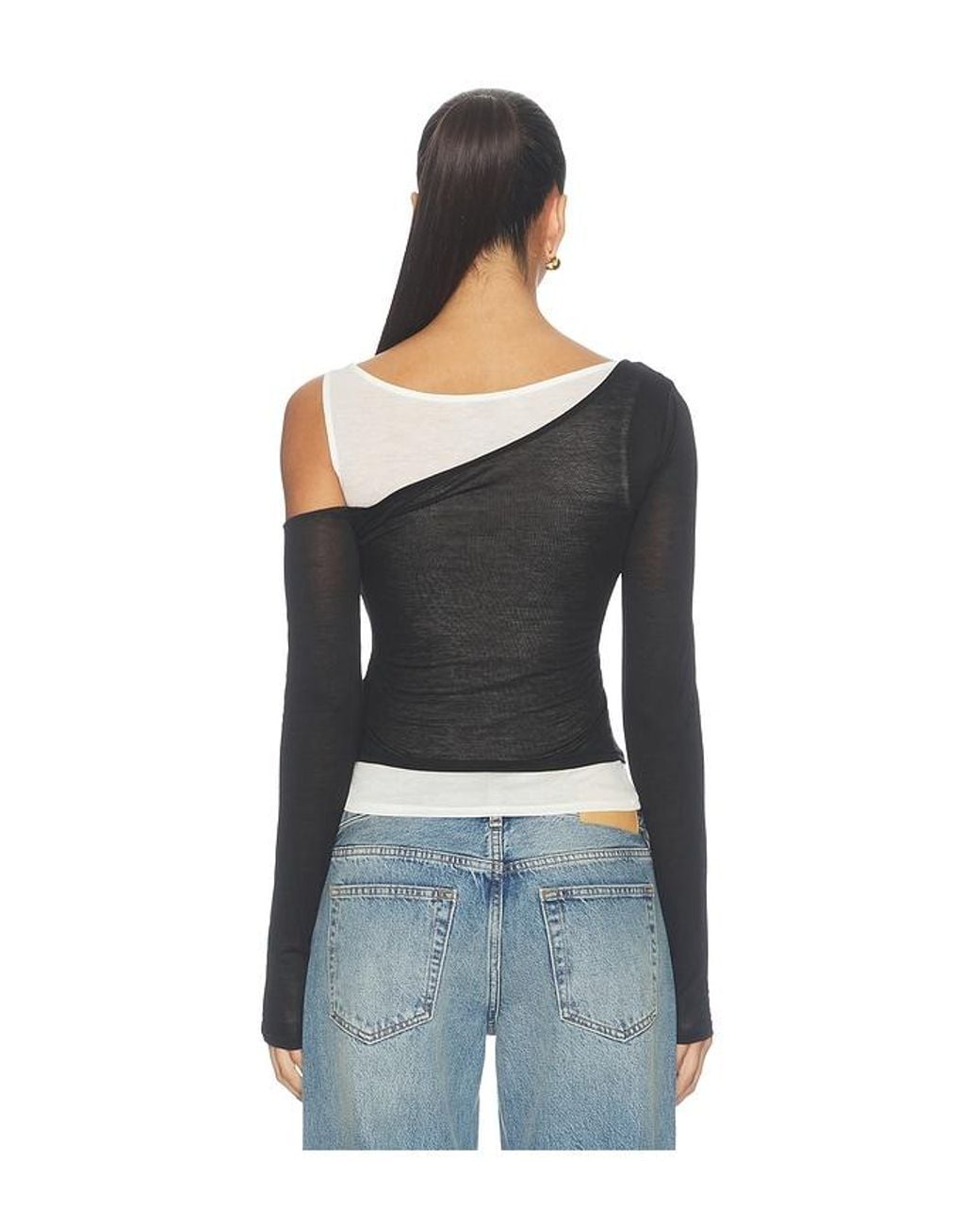 Lovers + Friends Black X Hannah Lizzy Benny Top