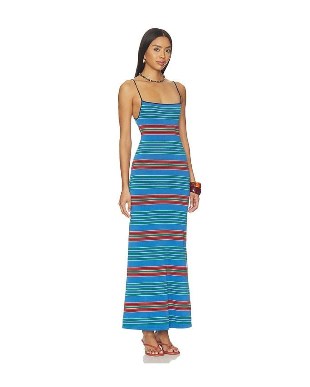Faithfull The Brand Blue Lucy Maxi Dress