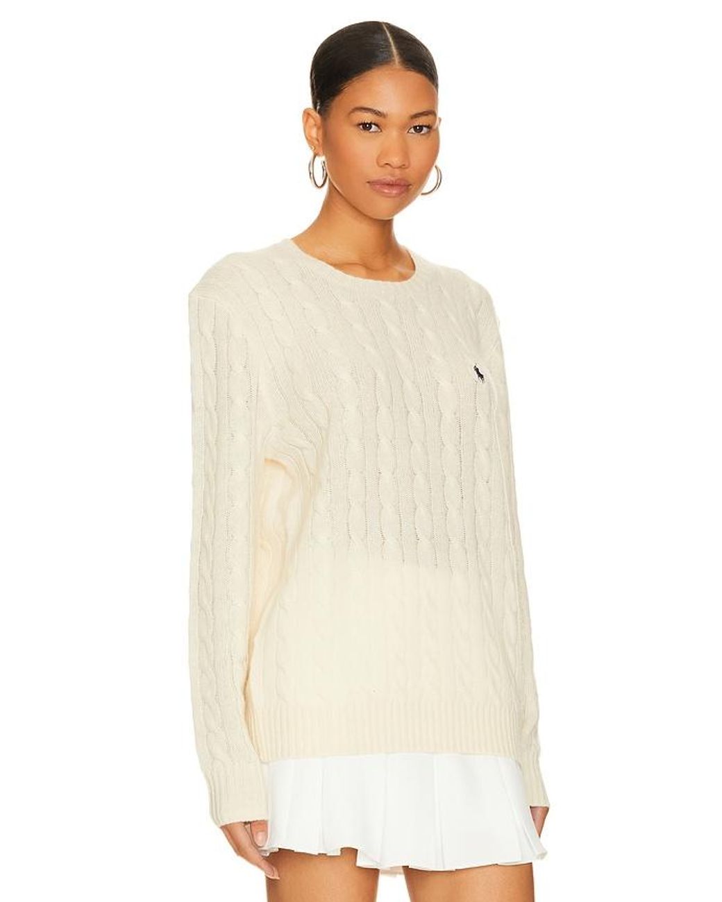 Polo Ralph Lauren Natural Cable-Knit Wool-Cashmere Sweater