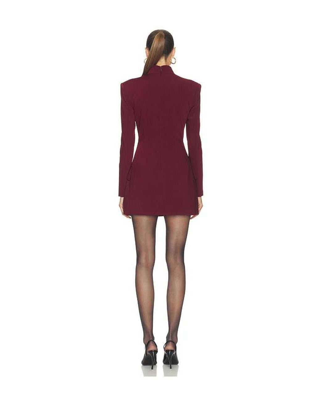 Bardot Red Lizet Long Sleeve Mini Dress