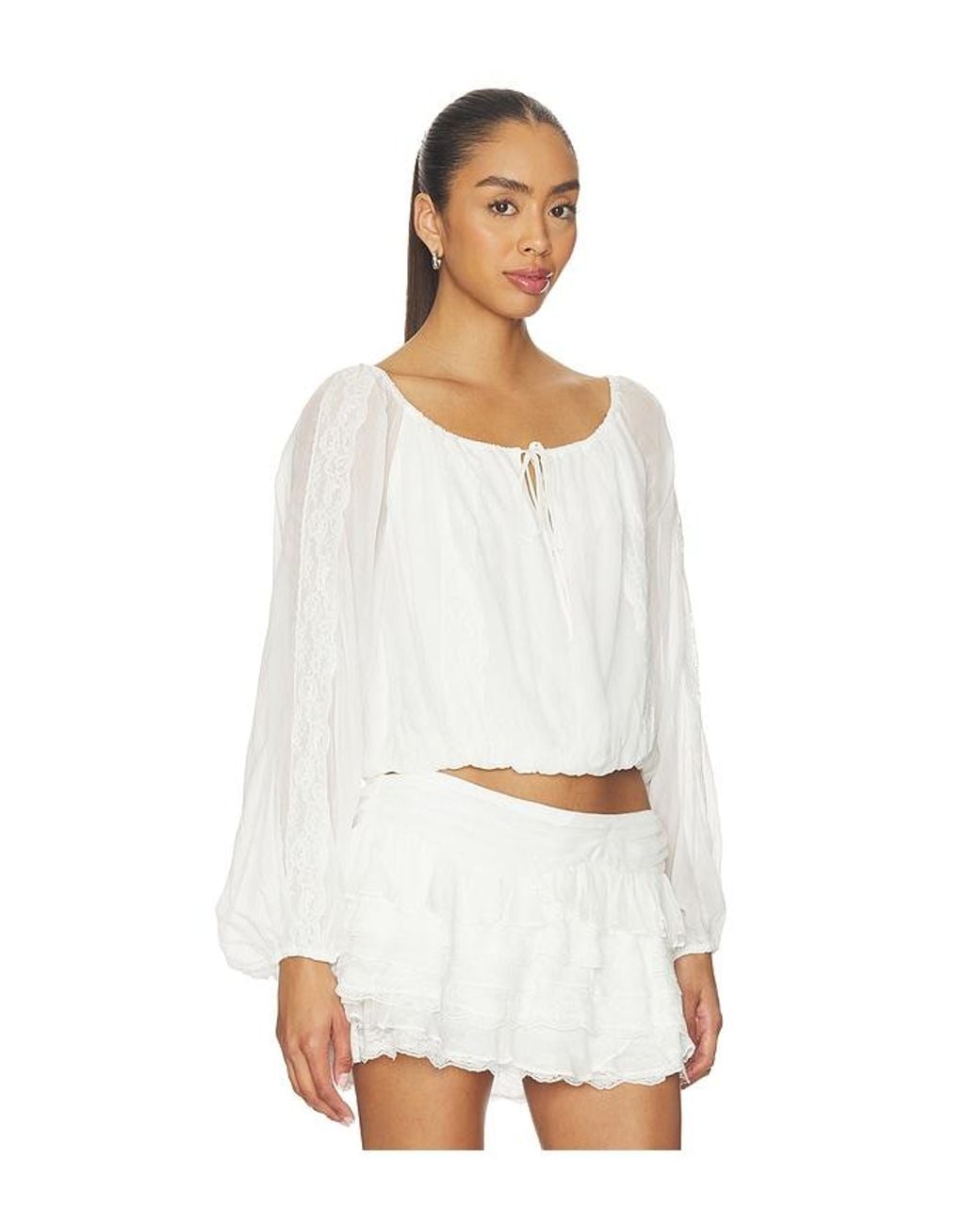 Amanda Uprichard White X Revolve Dallas Top