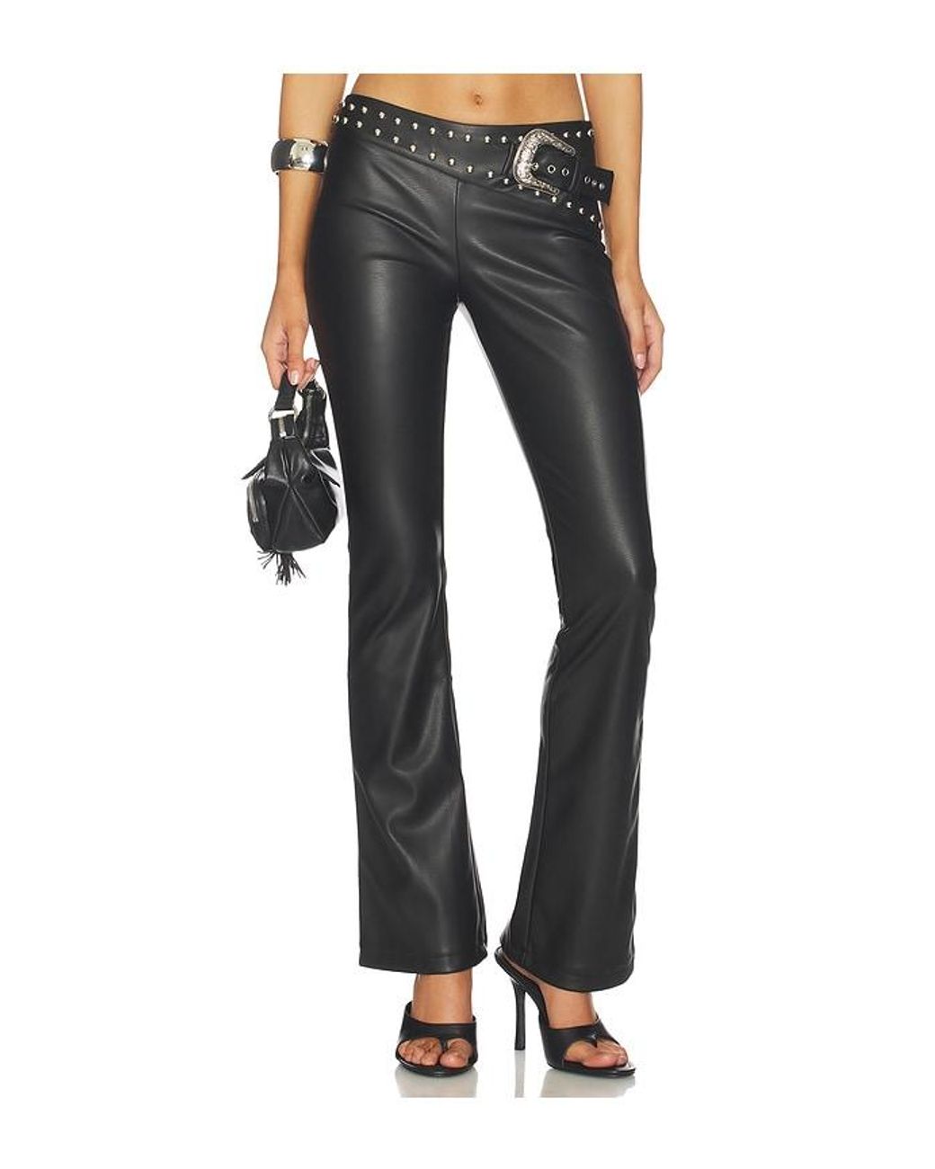 superdown Blue Melisa Faux Leather Pant