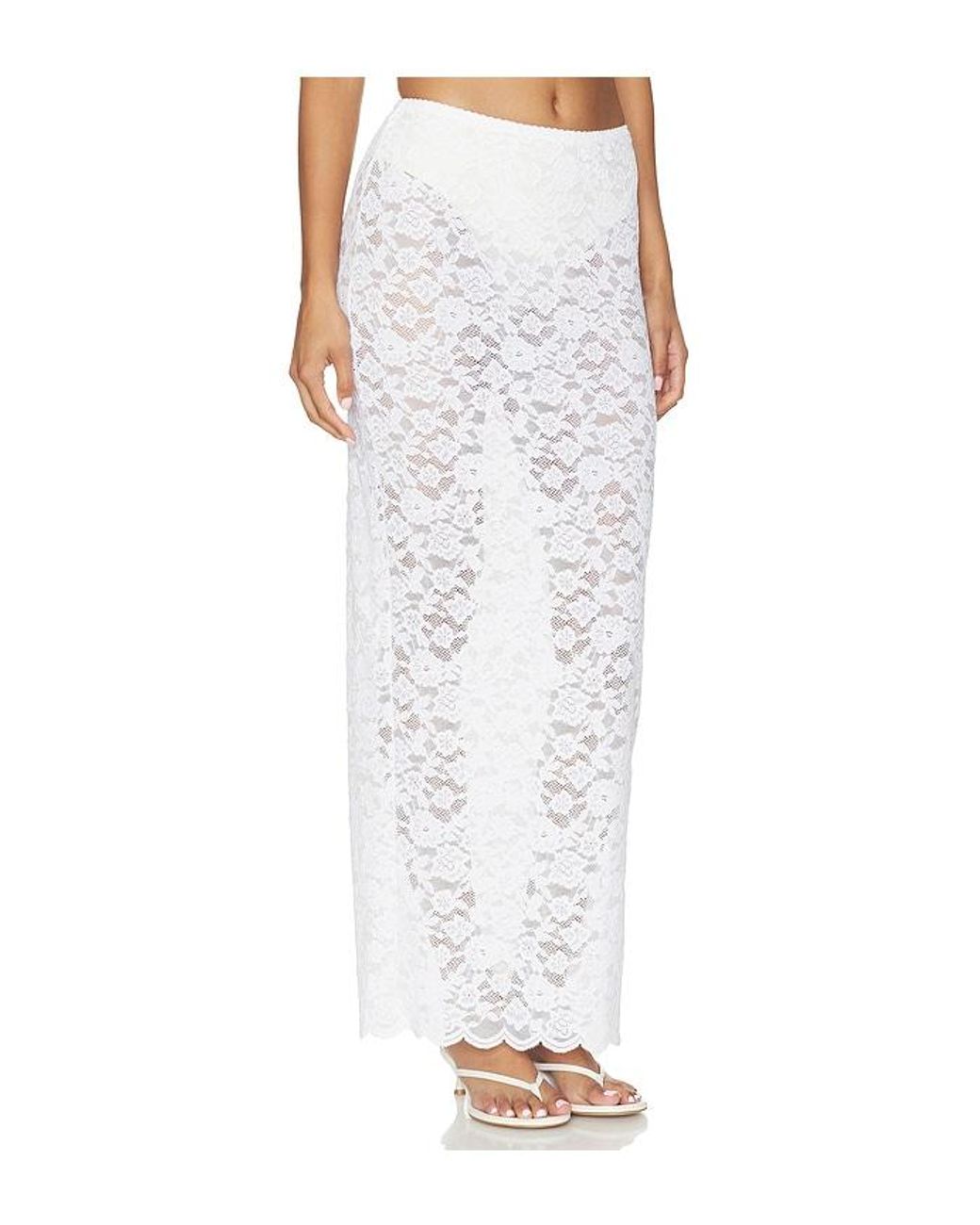 Nbd White Asta Maxi Skirt