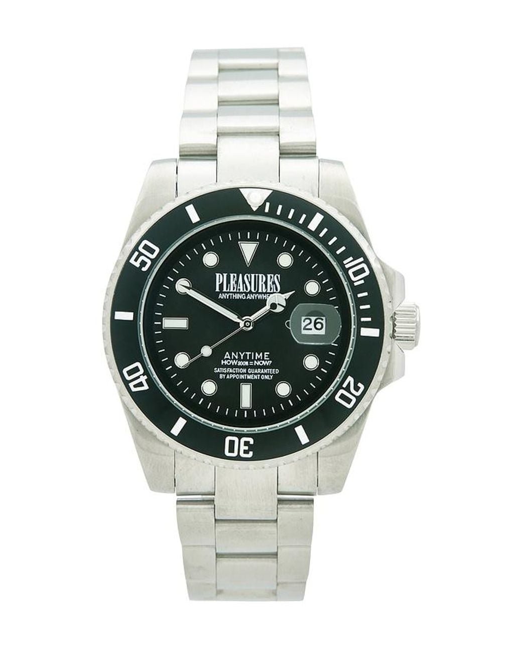 Pleasures Black Anytime Watch for men