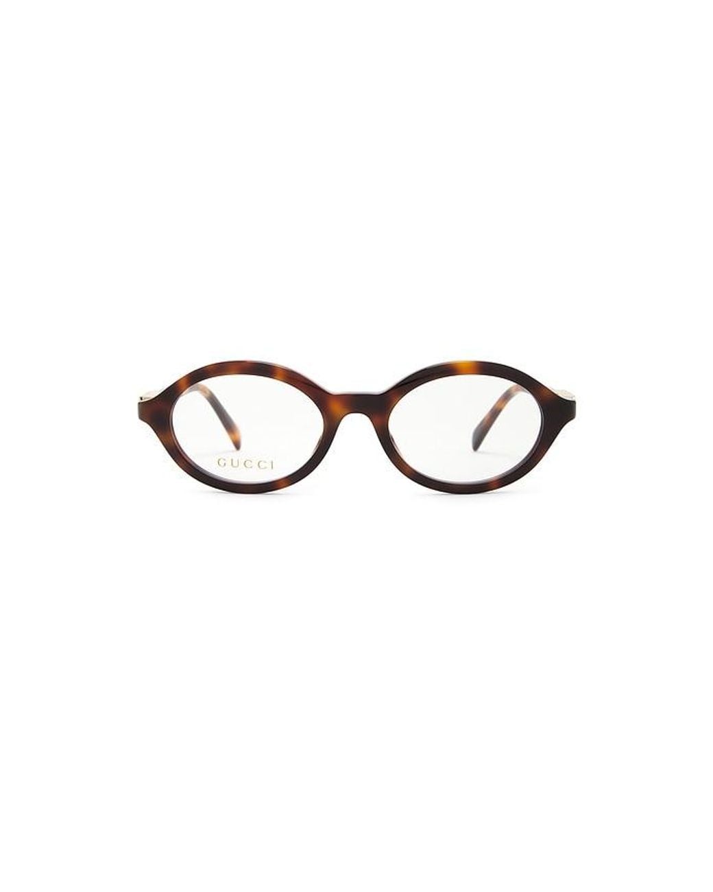 Gucci Brown Oval Eyeglasses