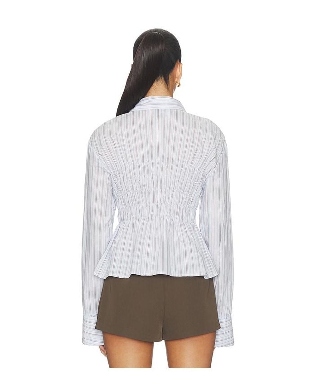 ALL THE WAYS White Annie Button Up Top
