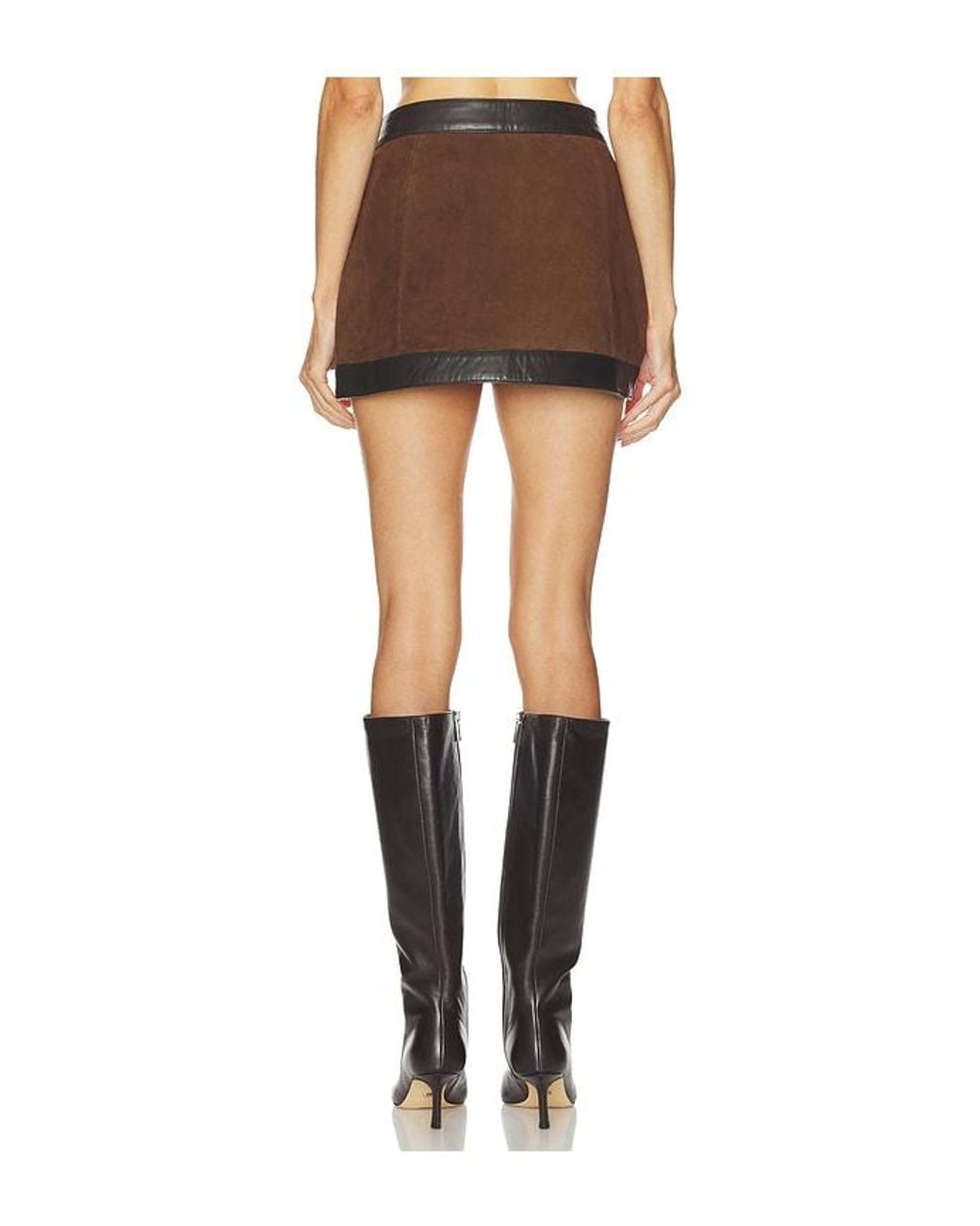 retroféte Multicolor Lisbeth Leather Skirt