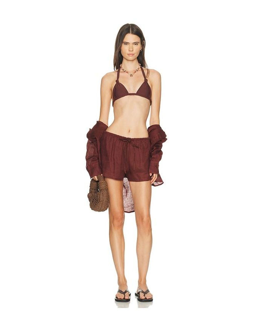 Mikoh Swimwear Red Uma Shorts