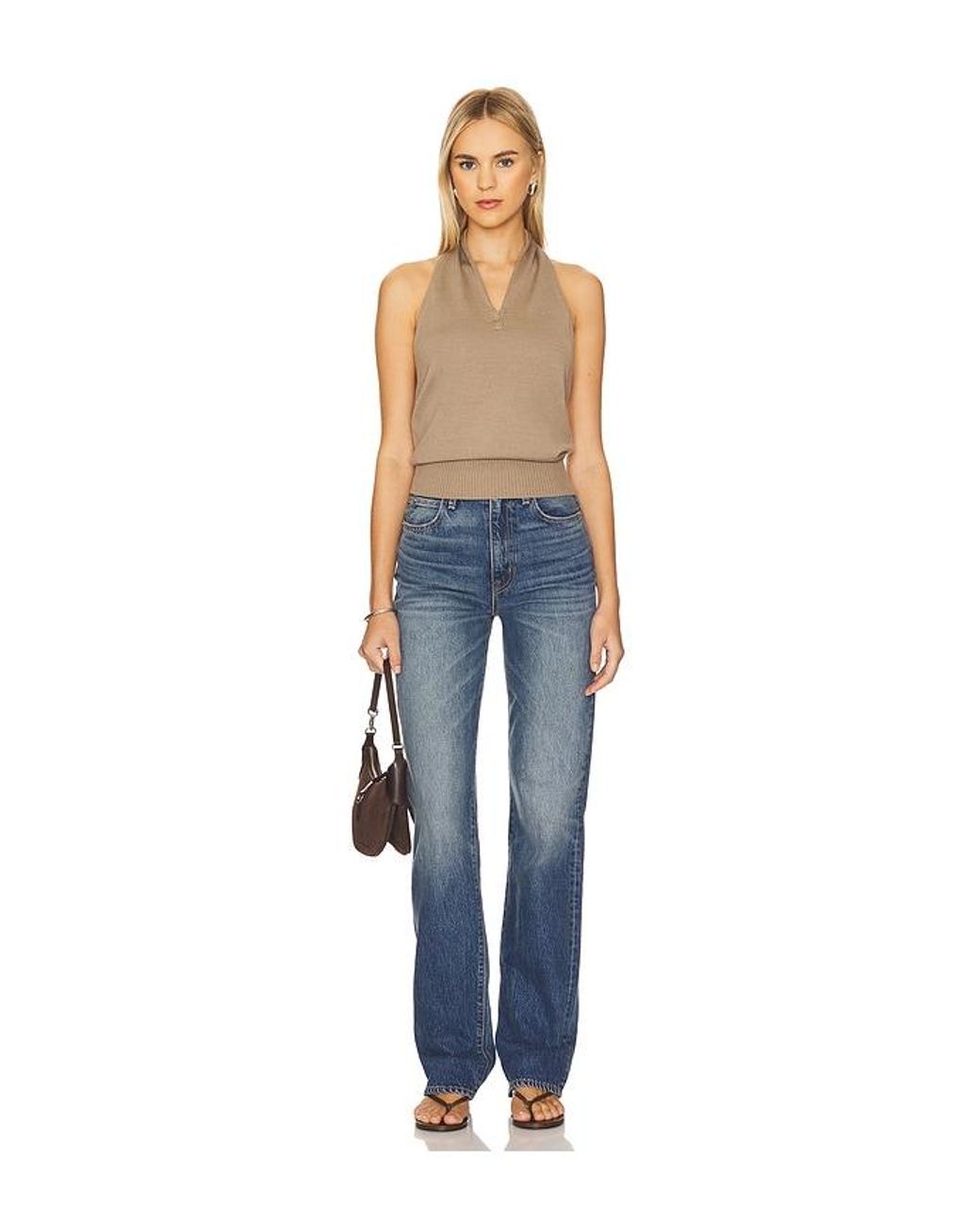 SLVRLAKE Denim Blue London Turn Up Straight Jeans