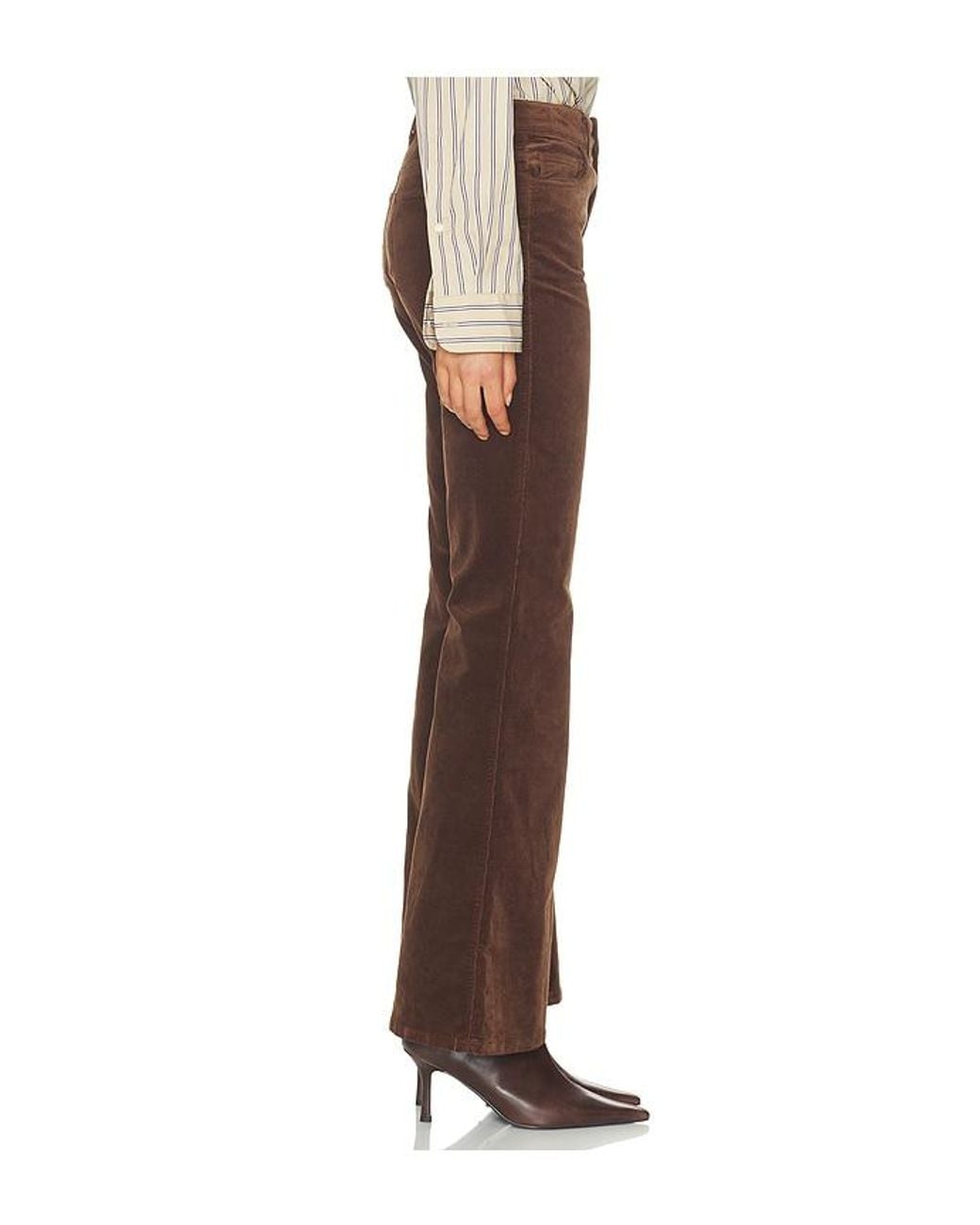 PAIGE Brown Sofia Flare Corduroy Pant