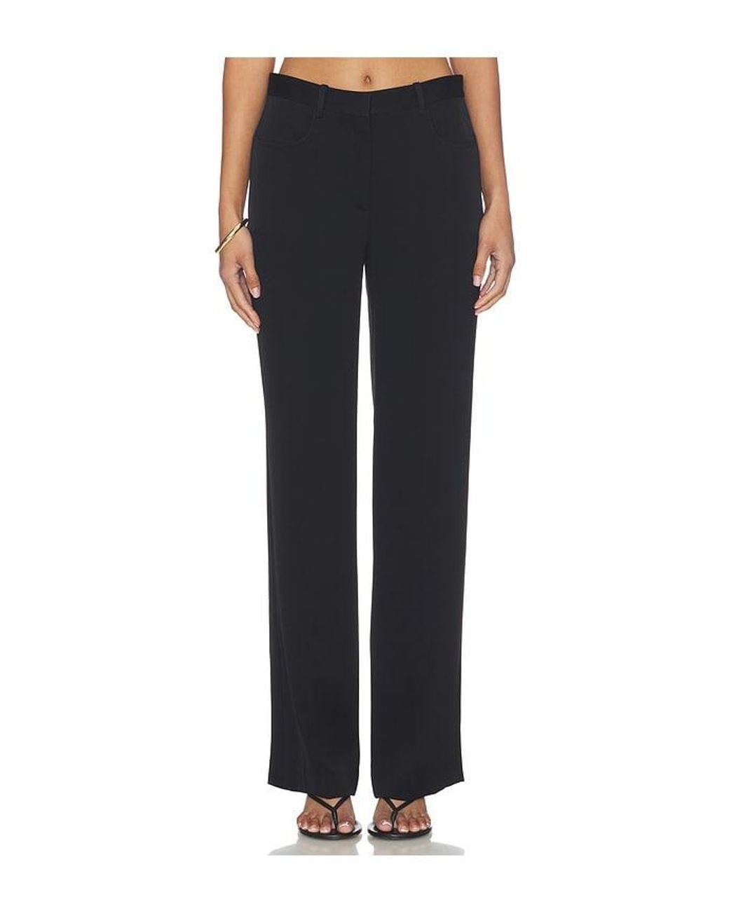 Theory Black Straight Slim Pants