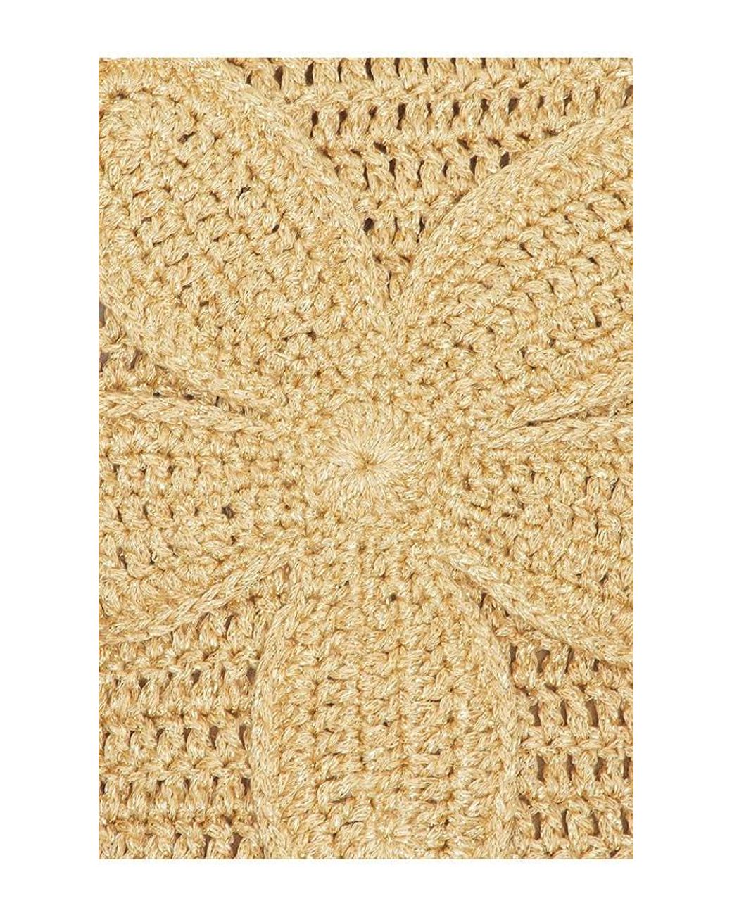 MORE TO COME Natural Raine Crochet Mini Skirt Set