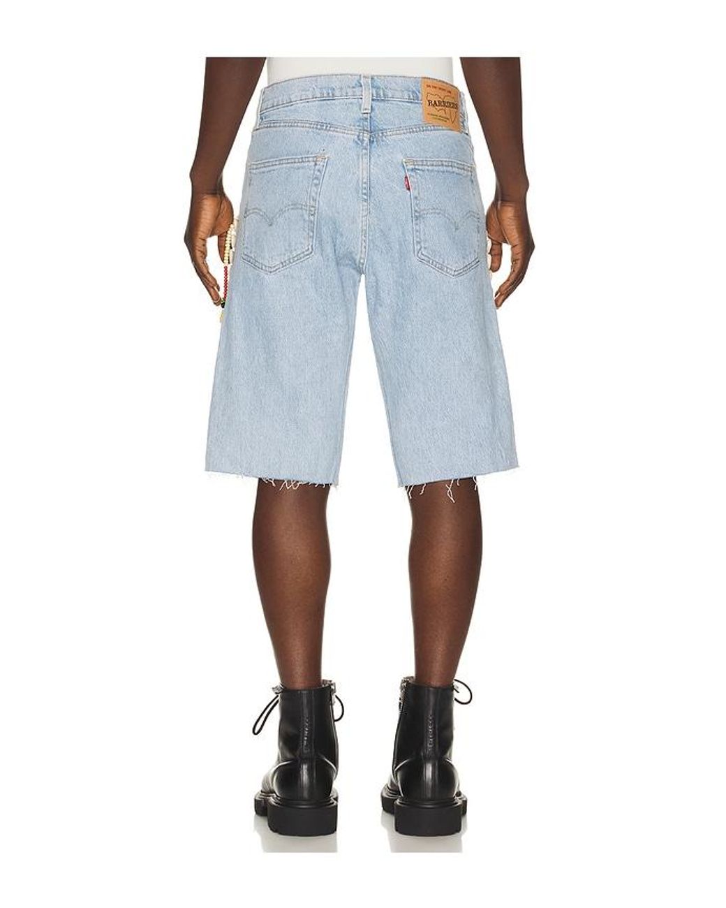 Barriers Worldwide Blue Cowrie Shell Shorts for men