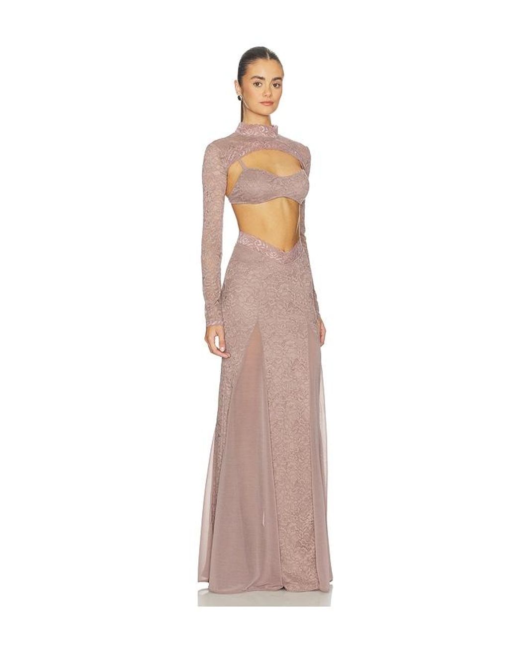 OW Collection Natural Naia Maxi Dress