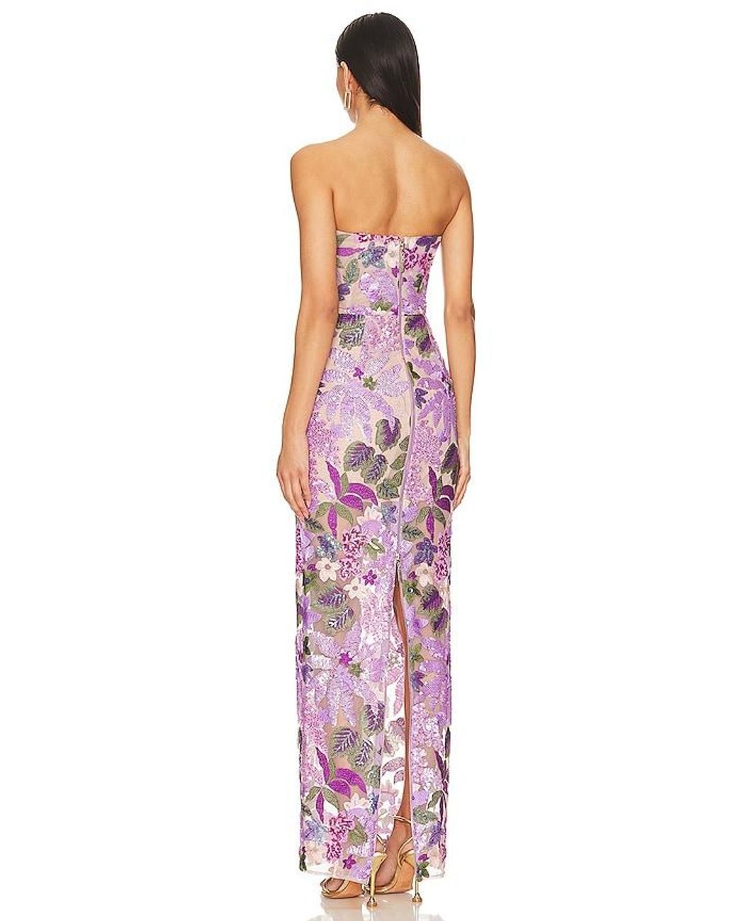 Bronx and Banco Multicolor Dahlia Gown