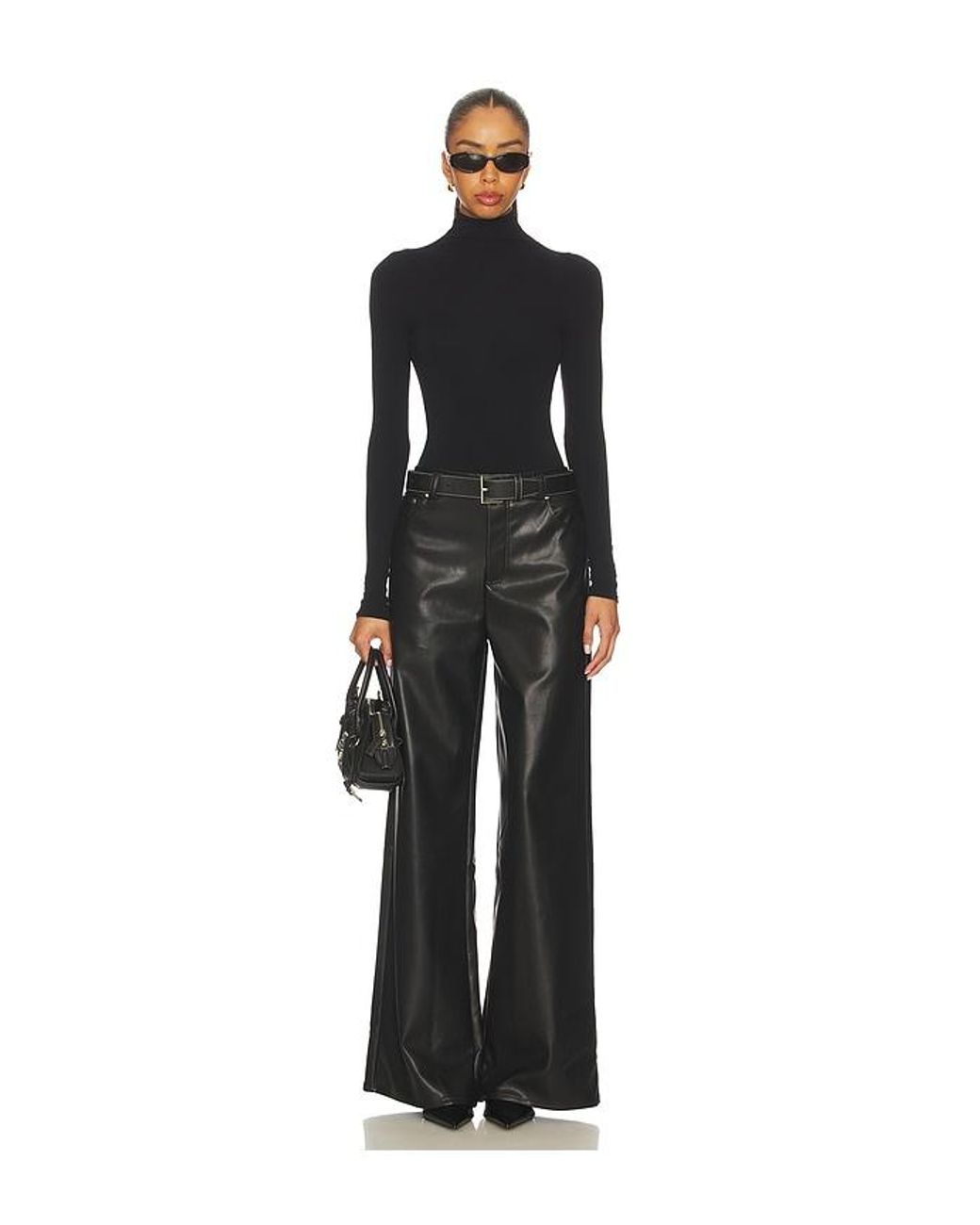 Lovers + Friends Black Brooklyn Faux Leather Pant