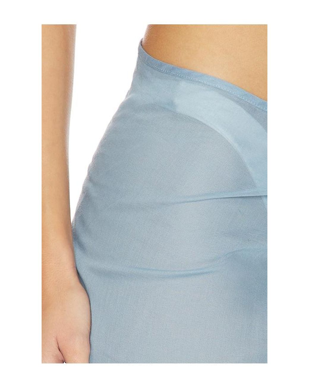 Lovers + Friends Blue Bartlett Wrap Mini Skirt
