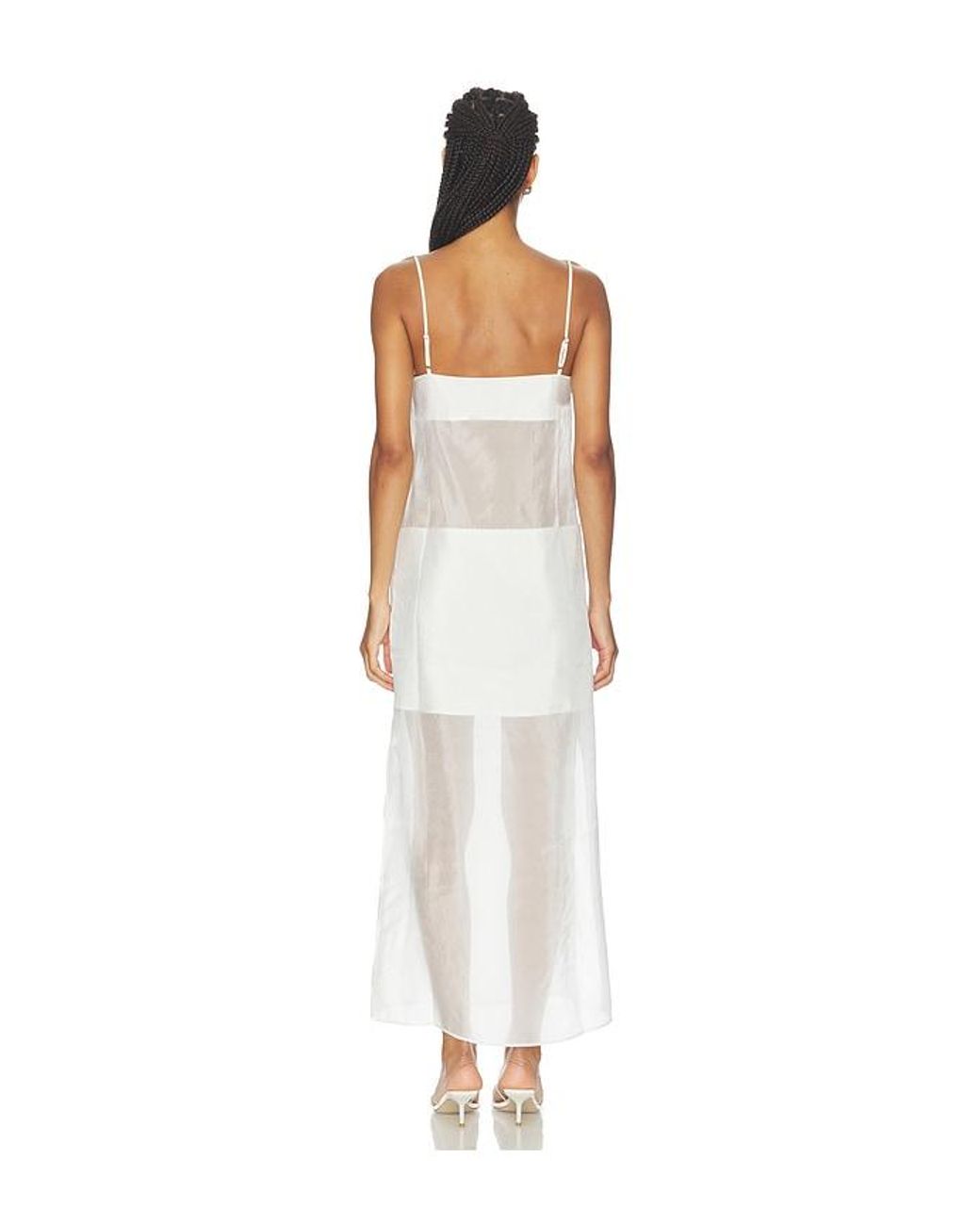 Sans Faff White Cove Silk Maxi Dress