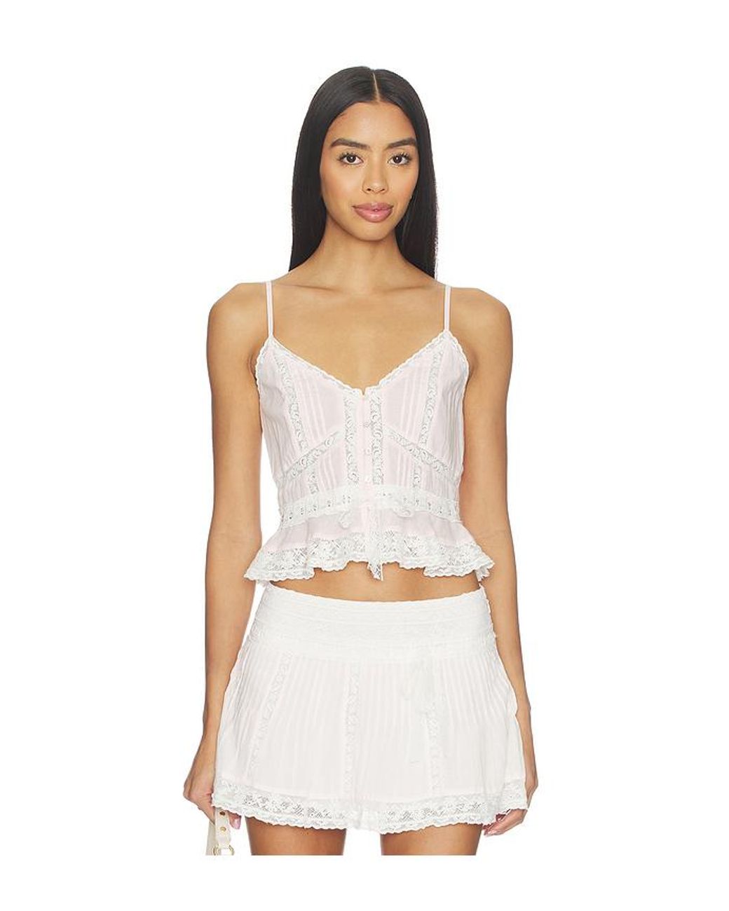LoveShackFancy White Avra Top