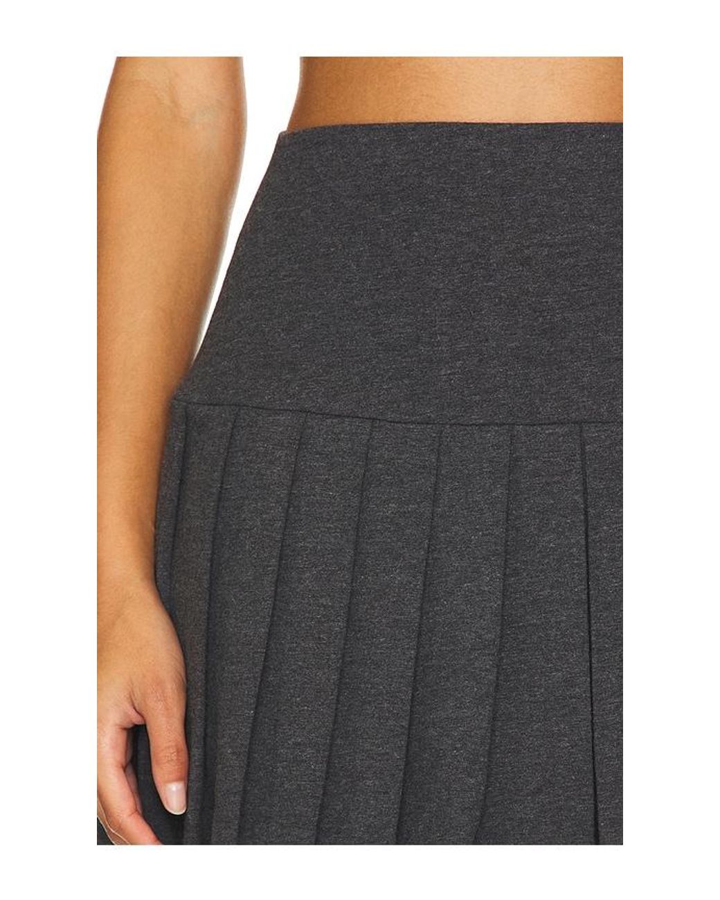Norma Kamali Black Pleated Jersey Mini Skirt