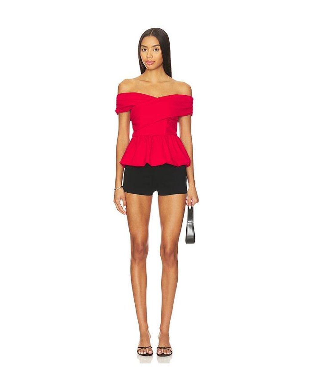 Astr Red Tennille Top