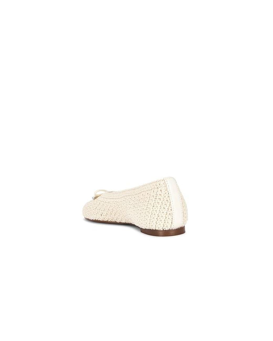 Madewell White Hester Crochet Ballet Flat