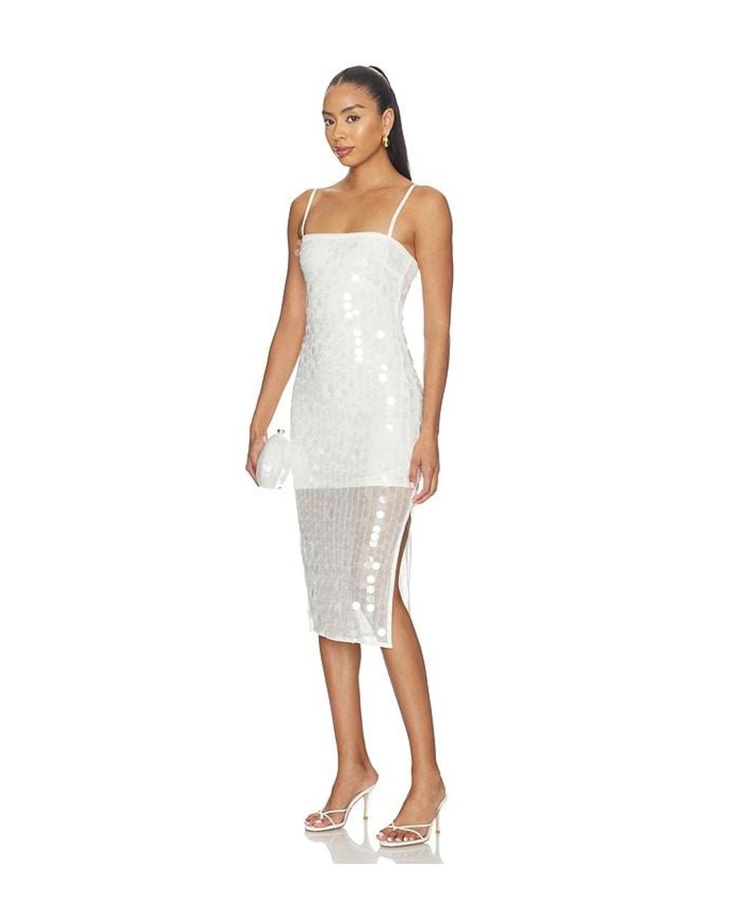 superdown White Lailah Midi Dress