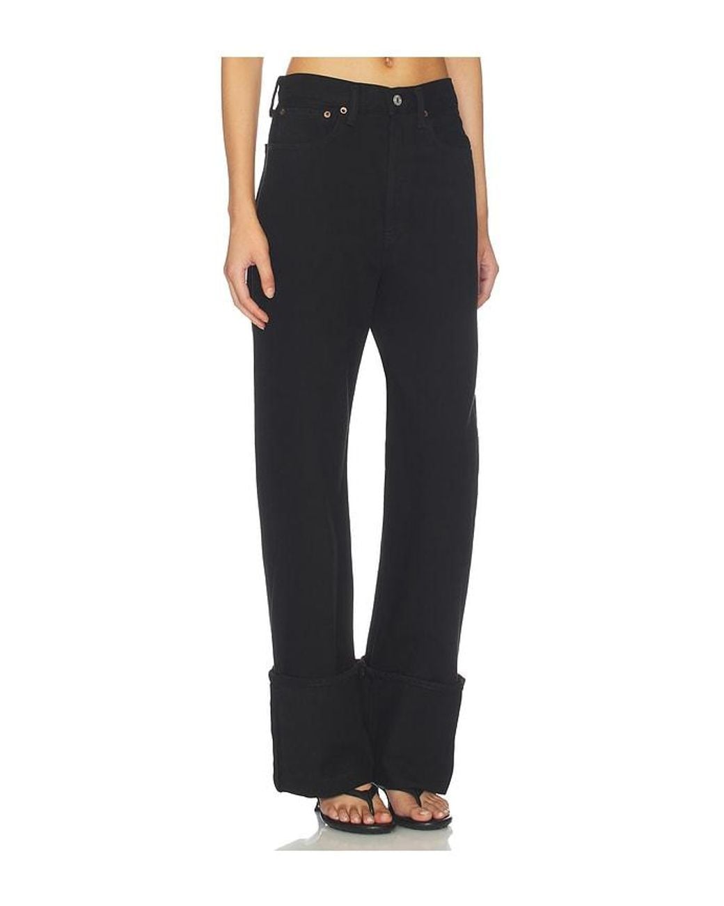Agolde Black Big Cuff Jean
