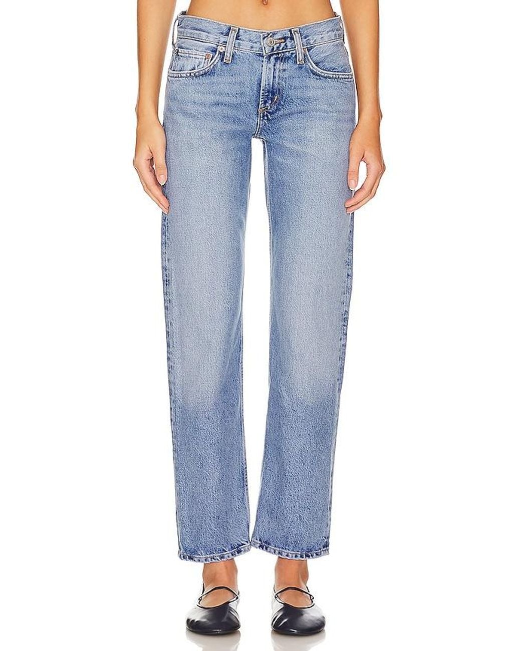 Agolde Blue Amber Low Rise Straight